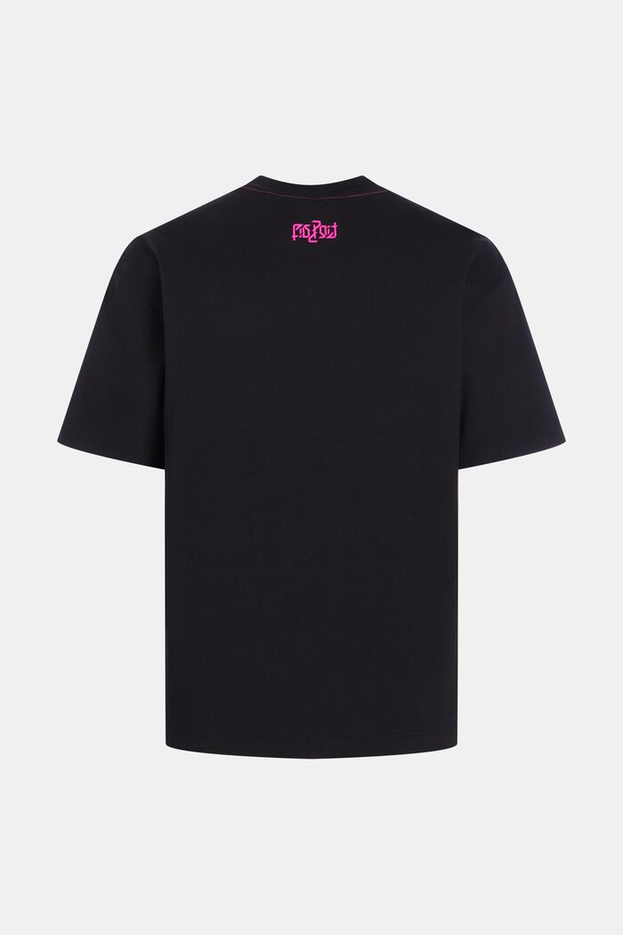 T-shirt de coupe Relaxed Fit à imprimé fluo, BLACK, detail image number 4