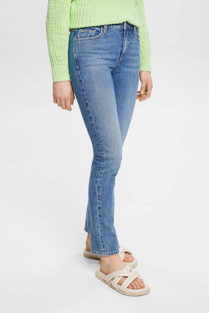 Mid-rise jeans met rechte pijpen, BLUE LIGHT WASHED, detail image number 0