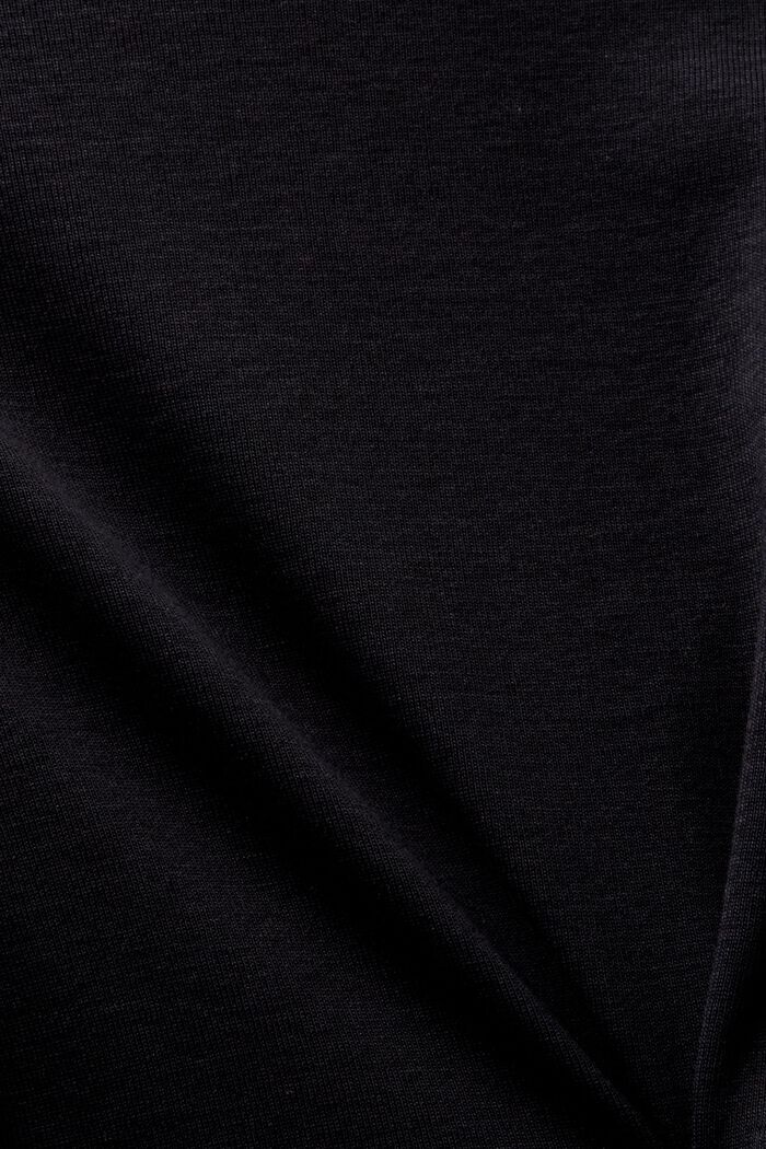 T-shirt van katoen-jersey met lange mouwen, BLACK, detail image number 5