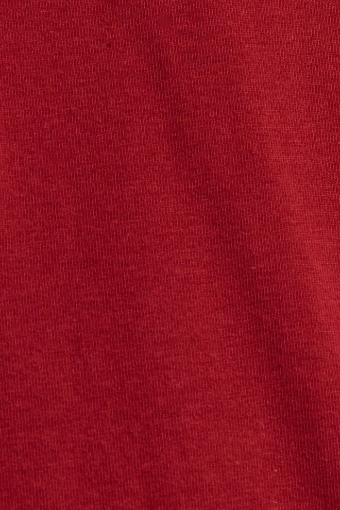 Pyjamashirt van katoen, CHERRY RED, detail image number 4