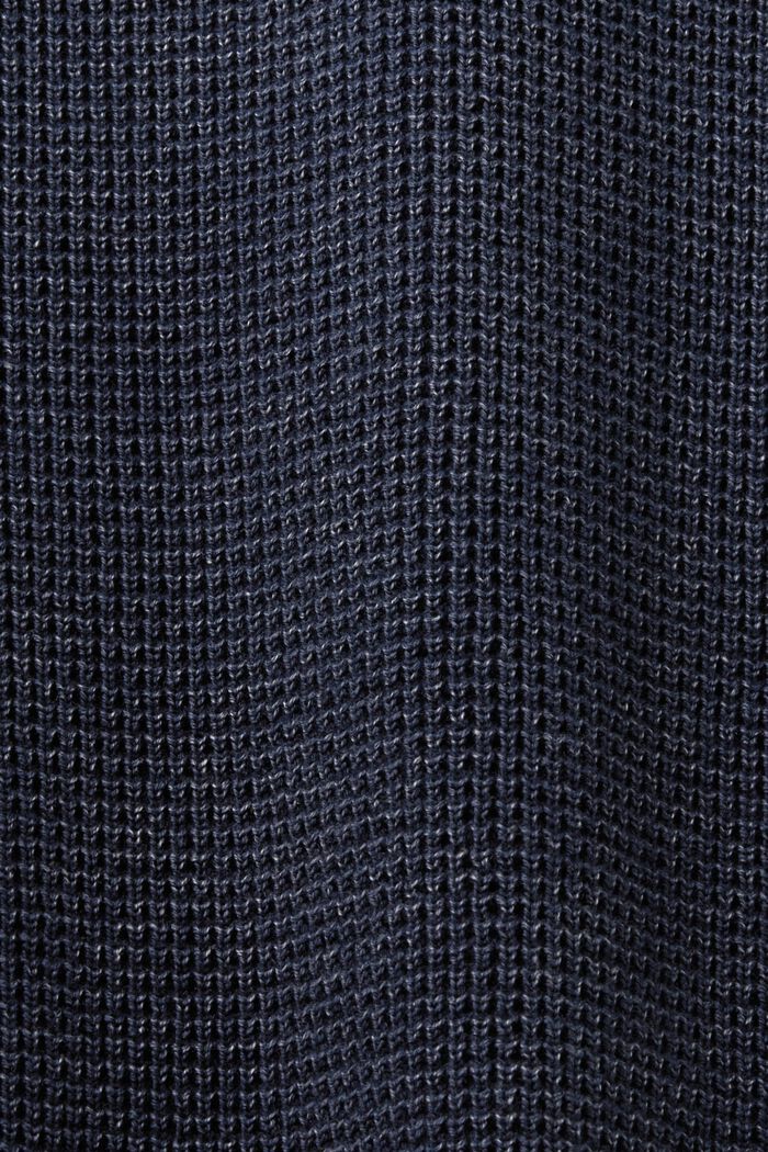 Pull à zip court, 100 % coton, NAVY, detail image number 4