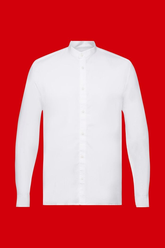 Slim fit T-shirt met opstaande kraag, WHITE, detail image number 5