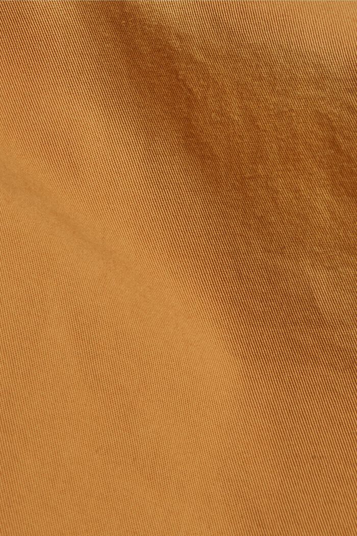 Robe-chemise en 100 % coton Pima, CAMEL, detail image number 4