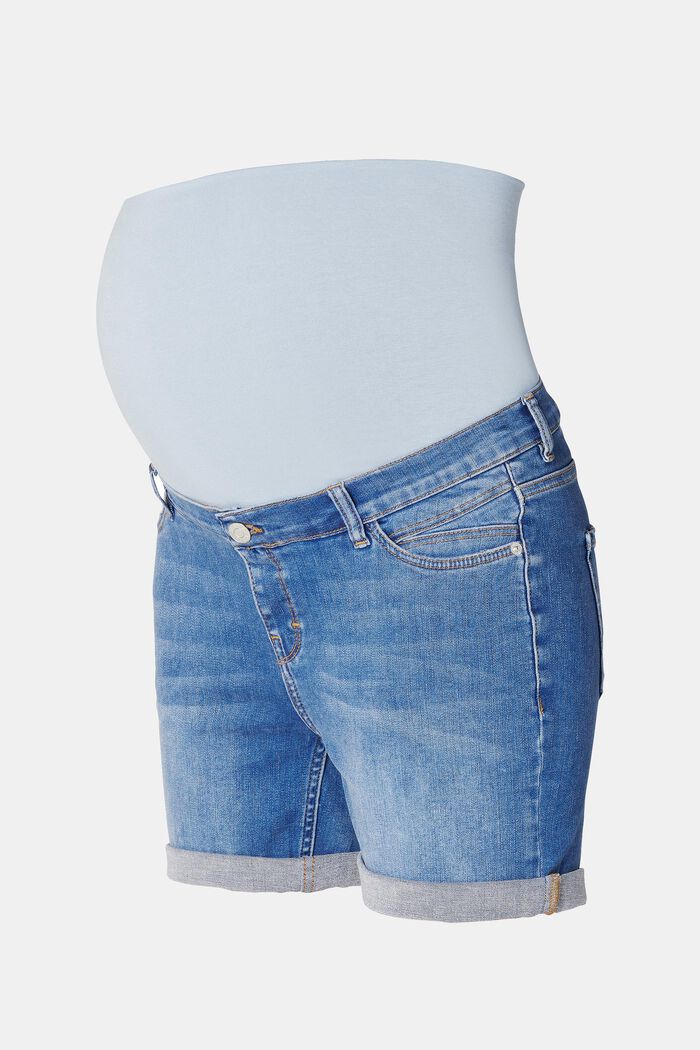Short en jean à ceinture de maintien pour le ventre, MEDIUM WASHED, overview