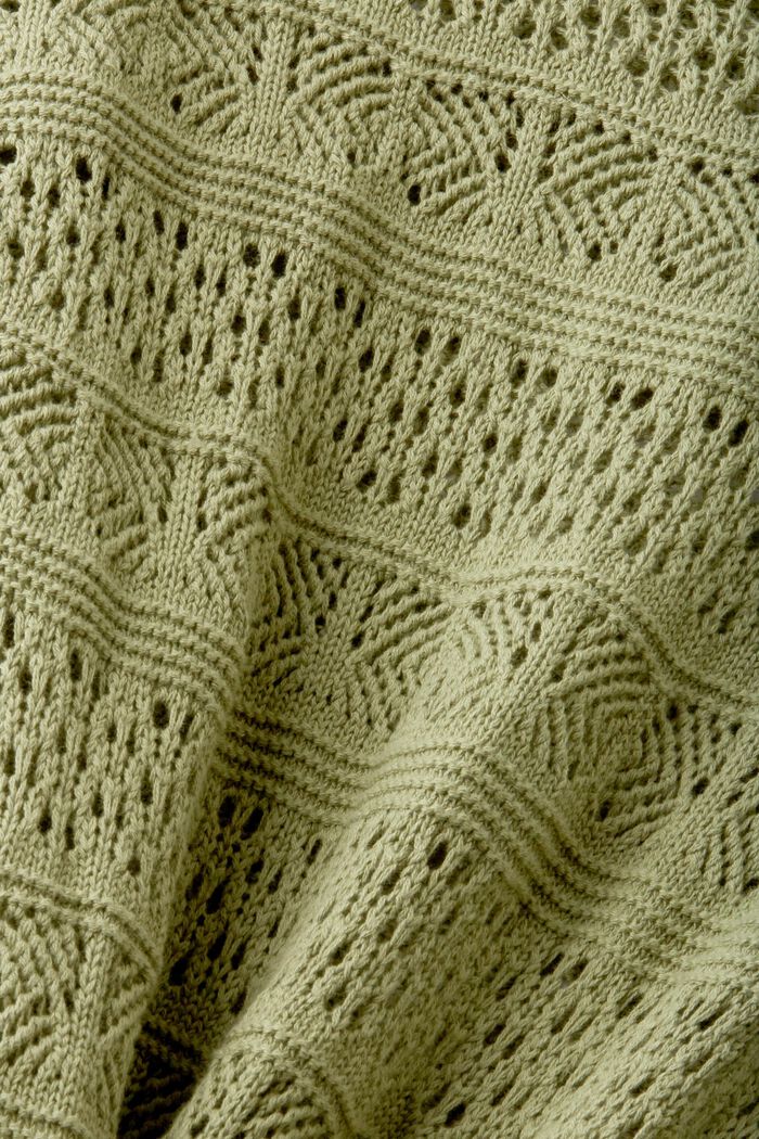 Gestructureerde trui van duurzaam katoen, LIGHT KHAKI, detail image number 5