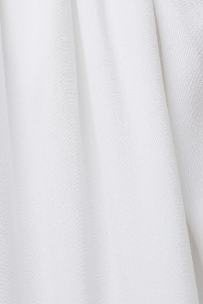 Gesmokte jurk met schouderbanden, WHITE, detail image number 5