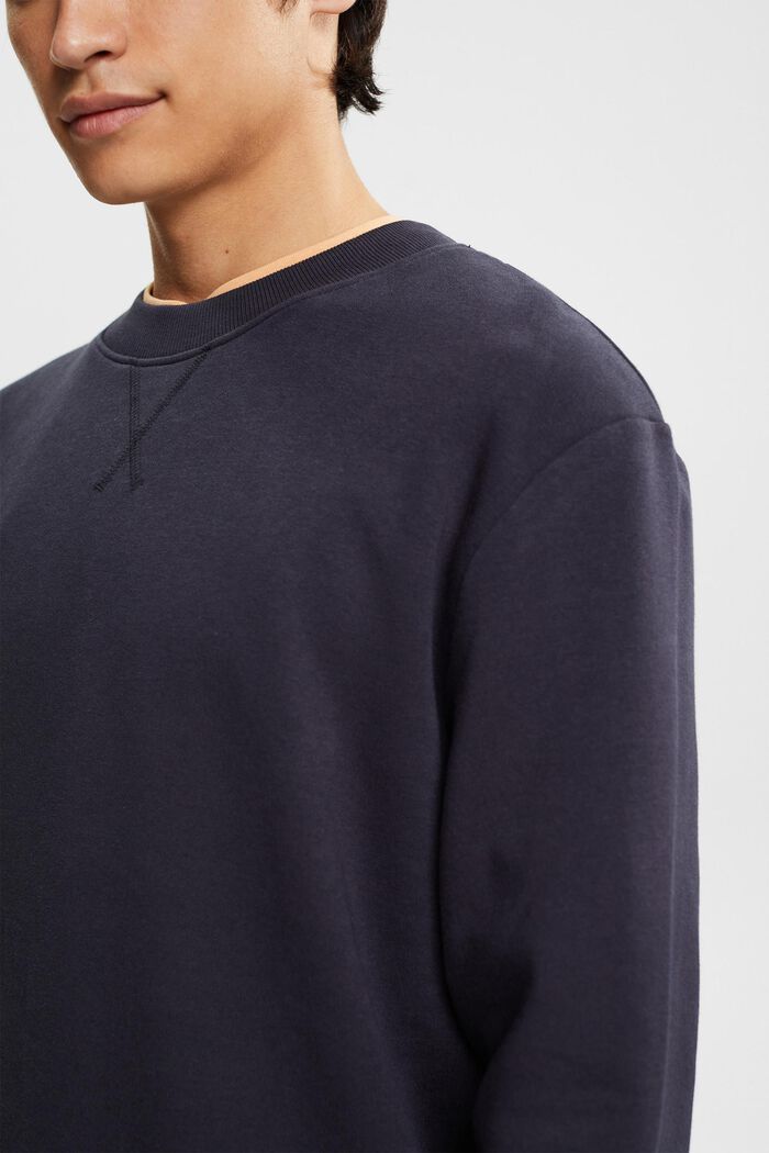 Gerecycled: effen sweatshirt, NAVY, detail image number 0