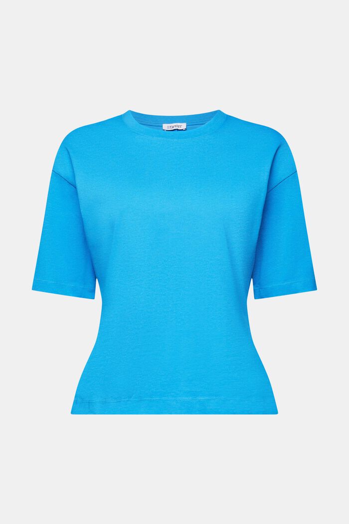 Getailleerd T-shirt met ronde hals, BLUE, detail image number 6