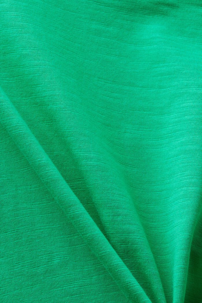 T-shirt van slubkatoen met ronde hals, GREEN, detail image number 4