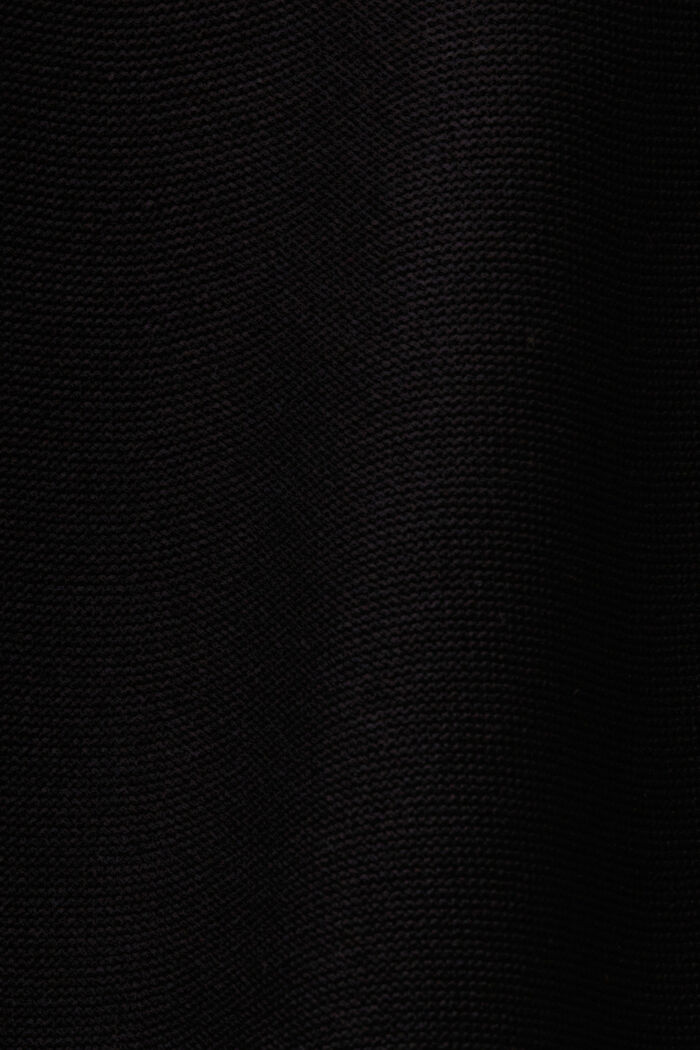 Gebreide jurk met korte mouwen, BLACK, detail image number 4