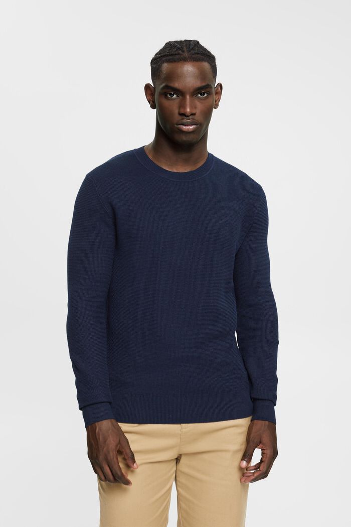 Gestreepte sweater, NAVY, detail image number 0