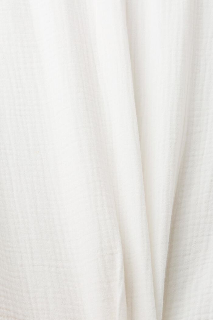 Mousseline overhemd van duurzaam katoen, OFF WHITE, detail image number 6