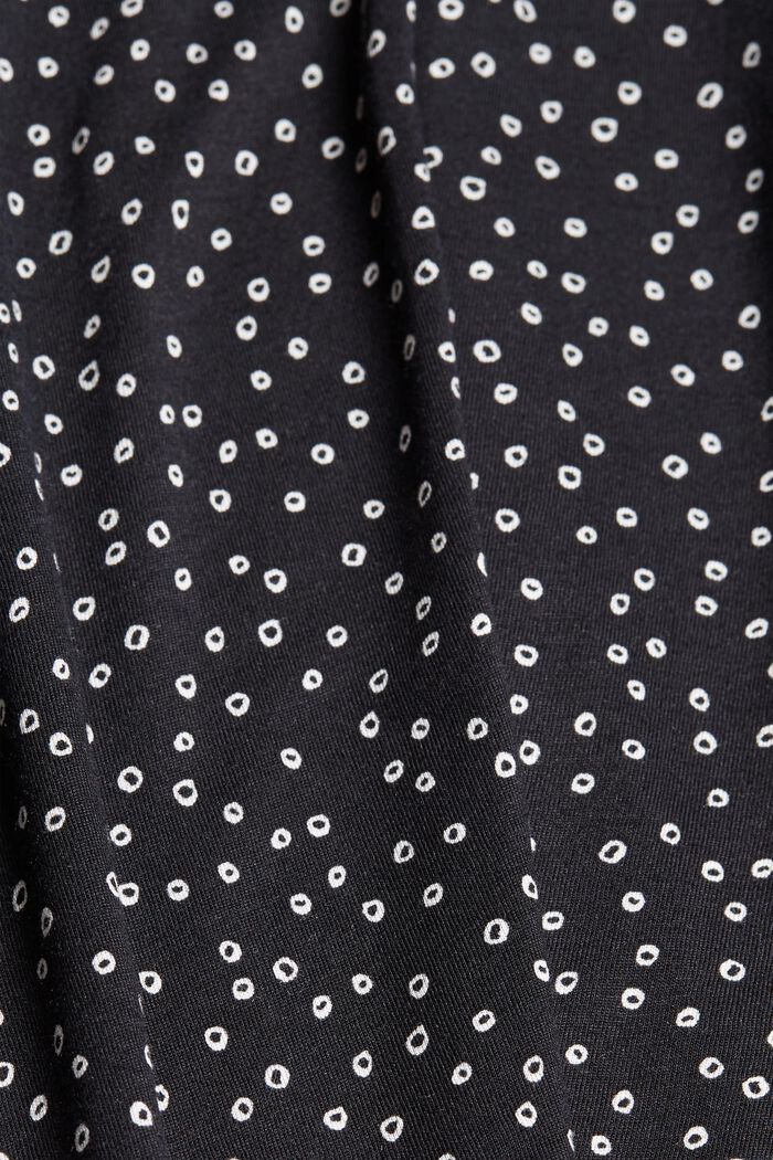 T-shirt à manches longues et motif mille-fleurs en LENZING™ ECOVERO™, BLACK, detail image number 4