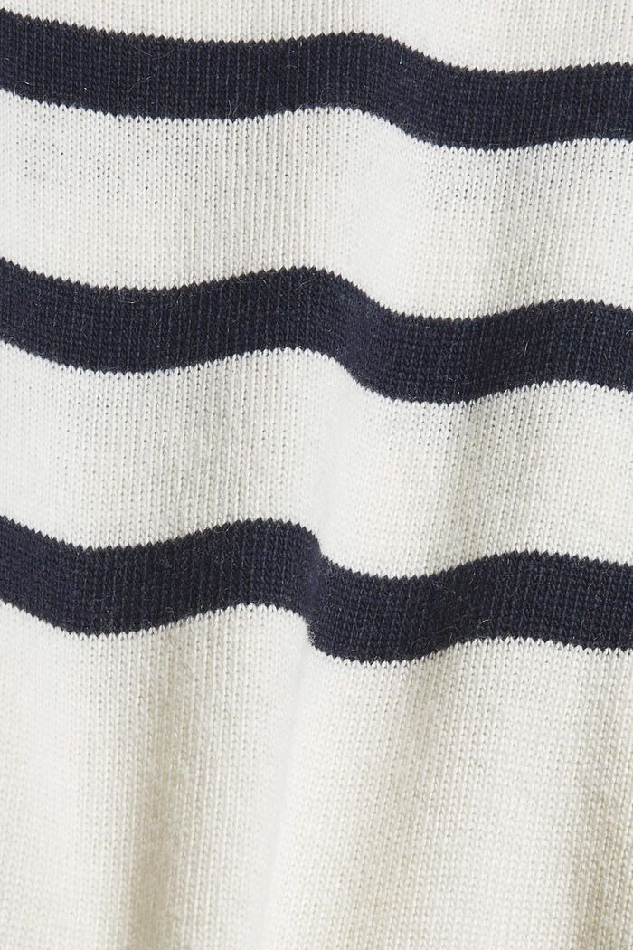 À teneur en laine et en cachemire : le pull-over à col droit, OFF WHITE, detail image number 4