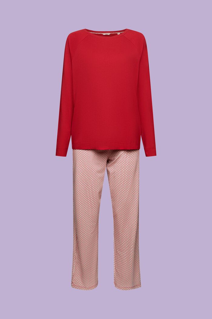 Lange jersey pyjama, NEW RED, detail image number 5