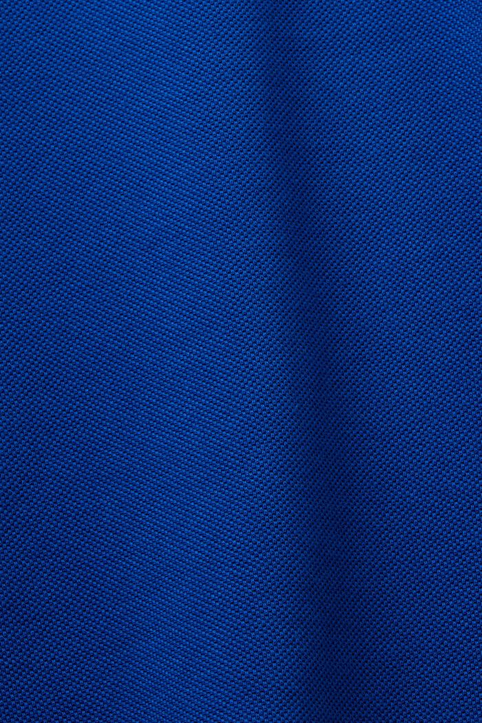 Polo en maille piquée de coton Pima, BRIGHT BLUE, detail image number 5