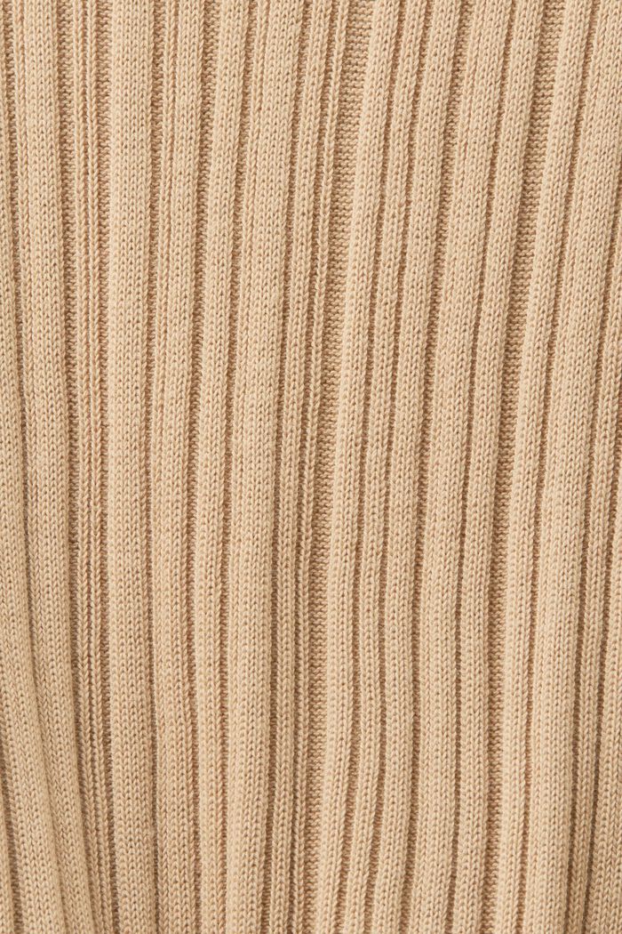 Geribde mouwloze trui, SAND, detail image number 5