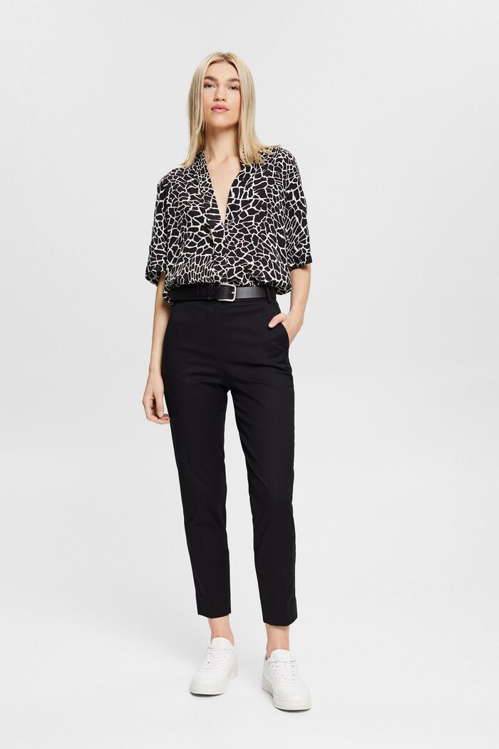 Oversized blouse met LENZING™ ECOVERO™, BLACK, detail image number 1
