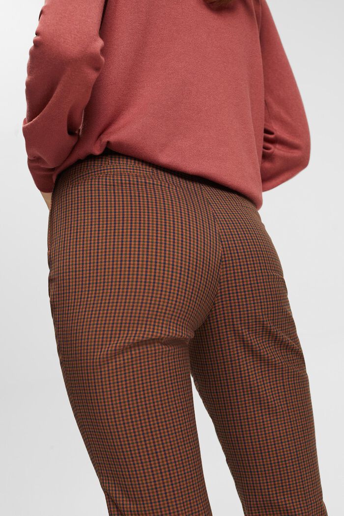 Pantalon évasé à carreaux, TERRACOTTA, detail image number 4