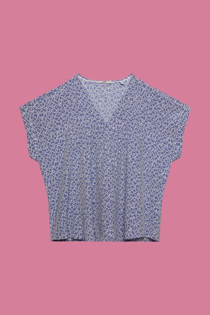 CURVY blouse met V-hals, LENZING™ ECOVERO™