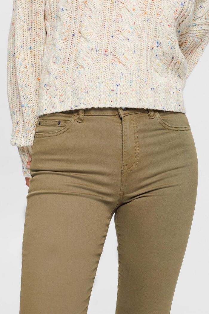 Pantalon taille mi-haute coupe Skinny Fit, KHAKI GREEN, detail image number 2