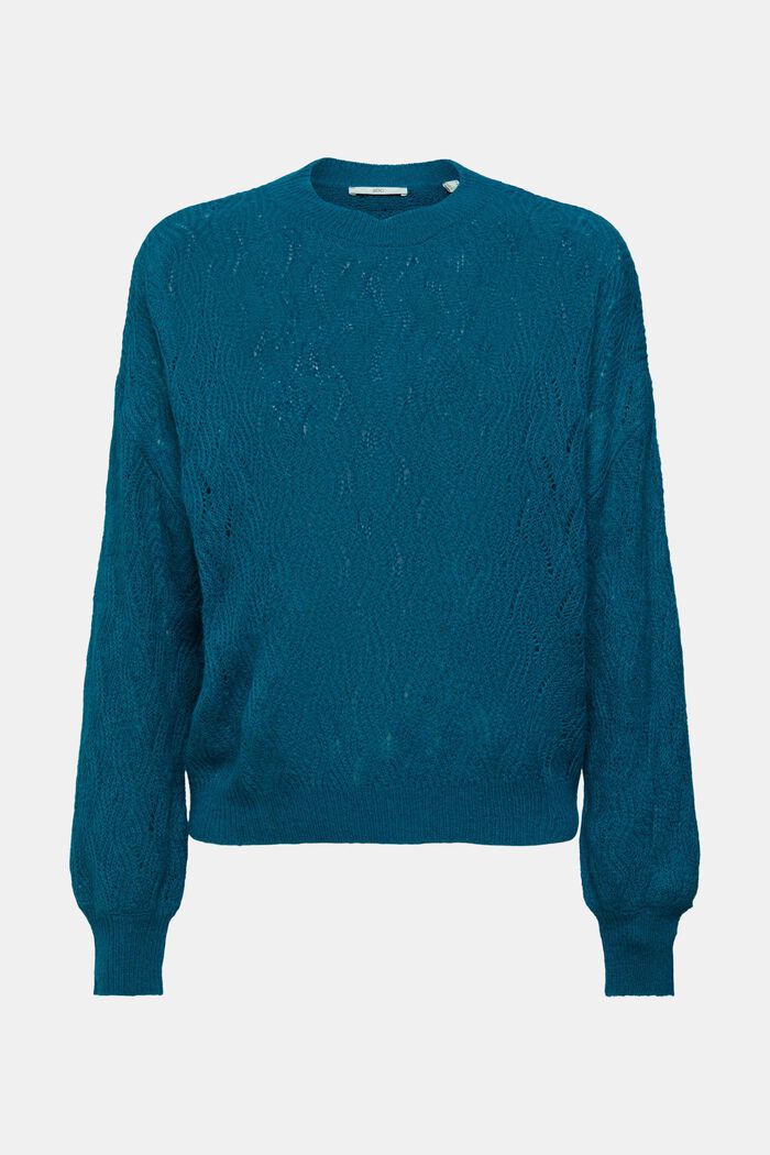 Sweaters, TEAL BLUE, overview