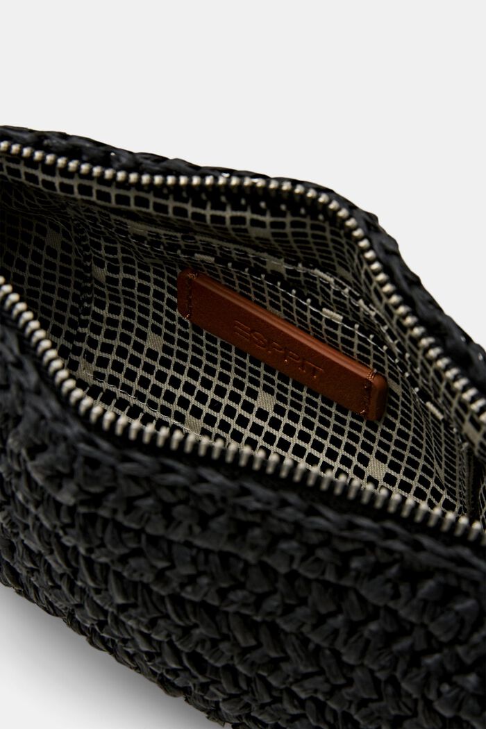 Sac bandoulière en crochet, BLACK, detail image number 3