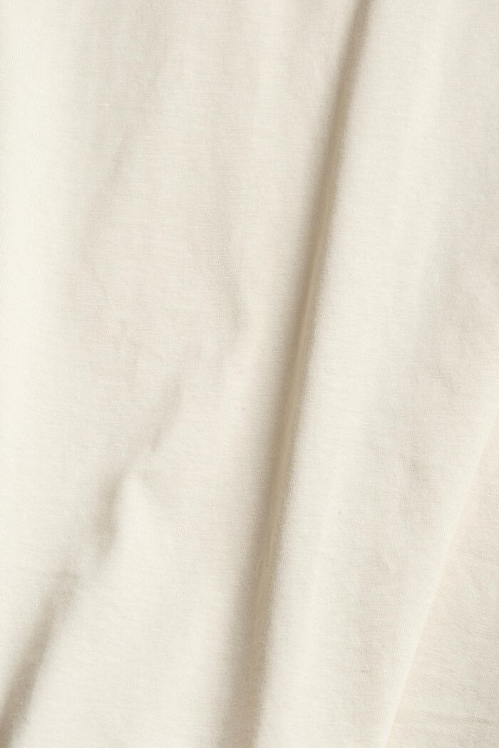Jersey shirt met borduursel, CREAM BEIGE, detail image number 1