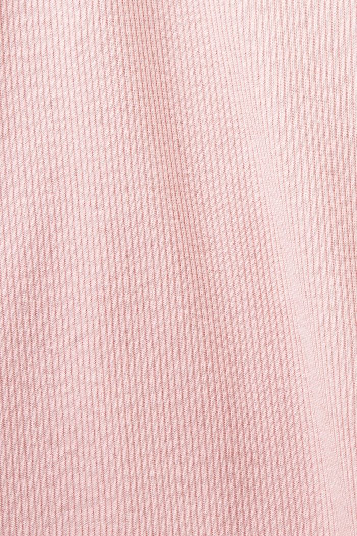 Haut en jersey de maille côtelée et dentelle, OLD PINK, detail image number 5