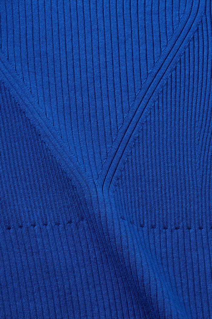 Geribde trui met korte mouwen, BRIGHT BLUE, detail image number 5