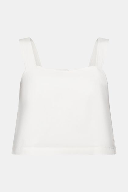 Cropped camisole top, linnenmix