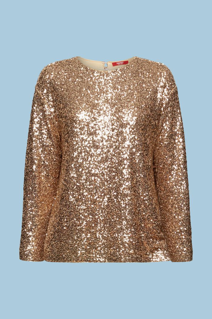 Pull-over à paillettes, GOLD, detail image number 7