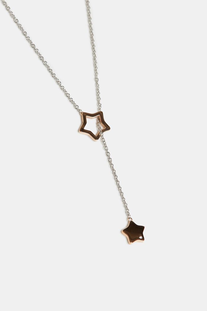 Collier à pendentifs en forme d'étoiles, acier inoxydable