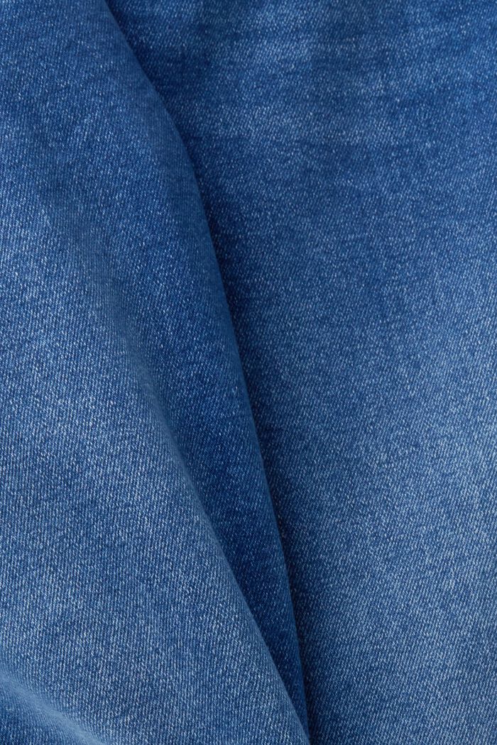 Jean taille haute à jambes droites, BLUE MEDIUM WASHED, detail image number 5