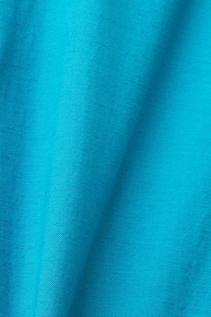 Robe chemisier à teneur en lin, TEAL BLUE, detail image number 5