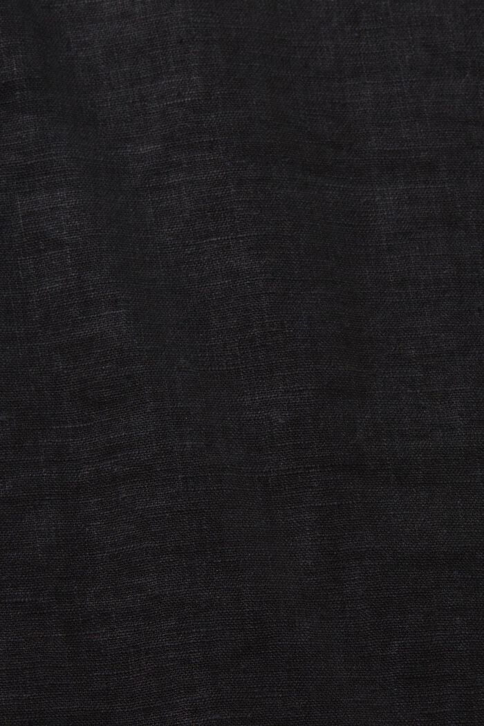 Blouse van een linnenmix met een open rug, BLACK, detail image number 5