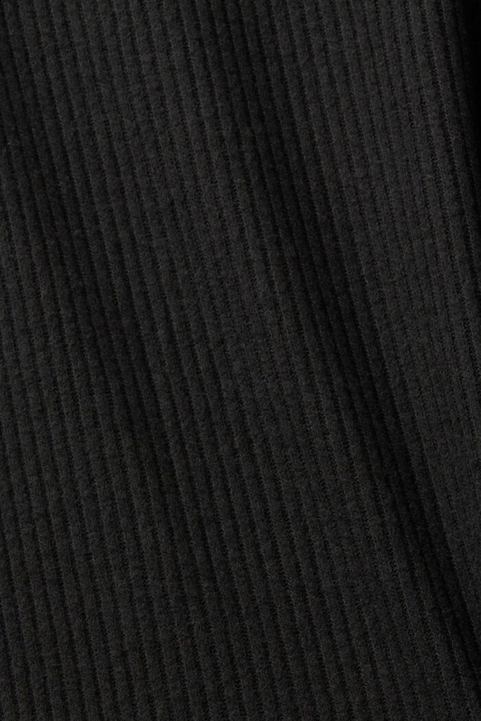 Ribgebreide broek, BLACK, detail image number 6