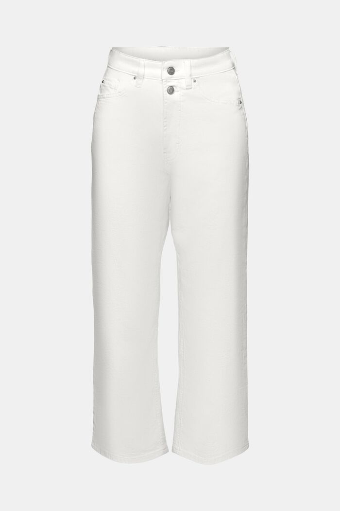 Katoenen jeans met rechte pijpen, OFF WHITE, detail image number 7