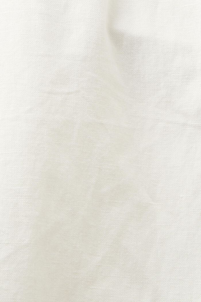 Rechtlijnige broek van linnen en katoen, OFF WHITE, detail image number 6