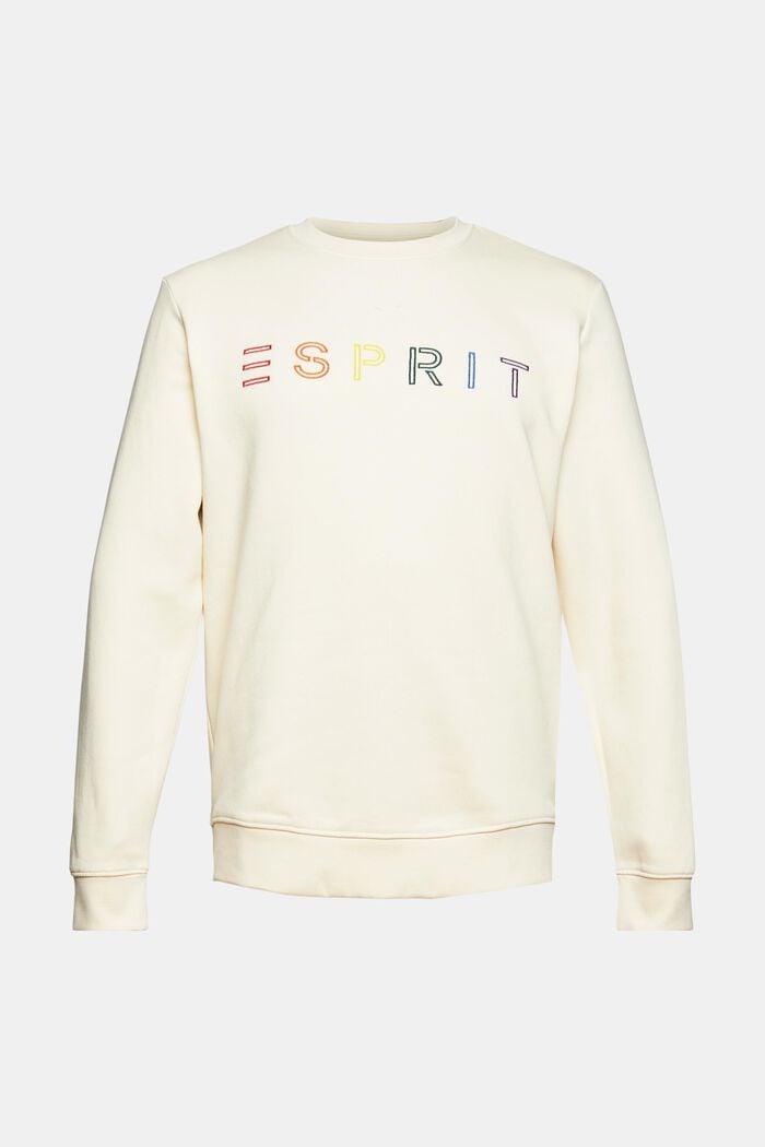 Gerecycled: sweatshirt met logoborduursel