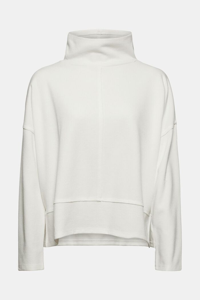 Sweater van een mix met biologisch katoen, OFF WHITE, detail image number 0