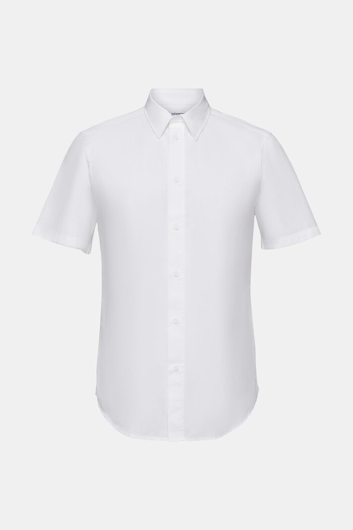 Chemise à manches courtes en popeline de coton, WHITE, detail image number 5