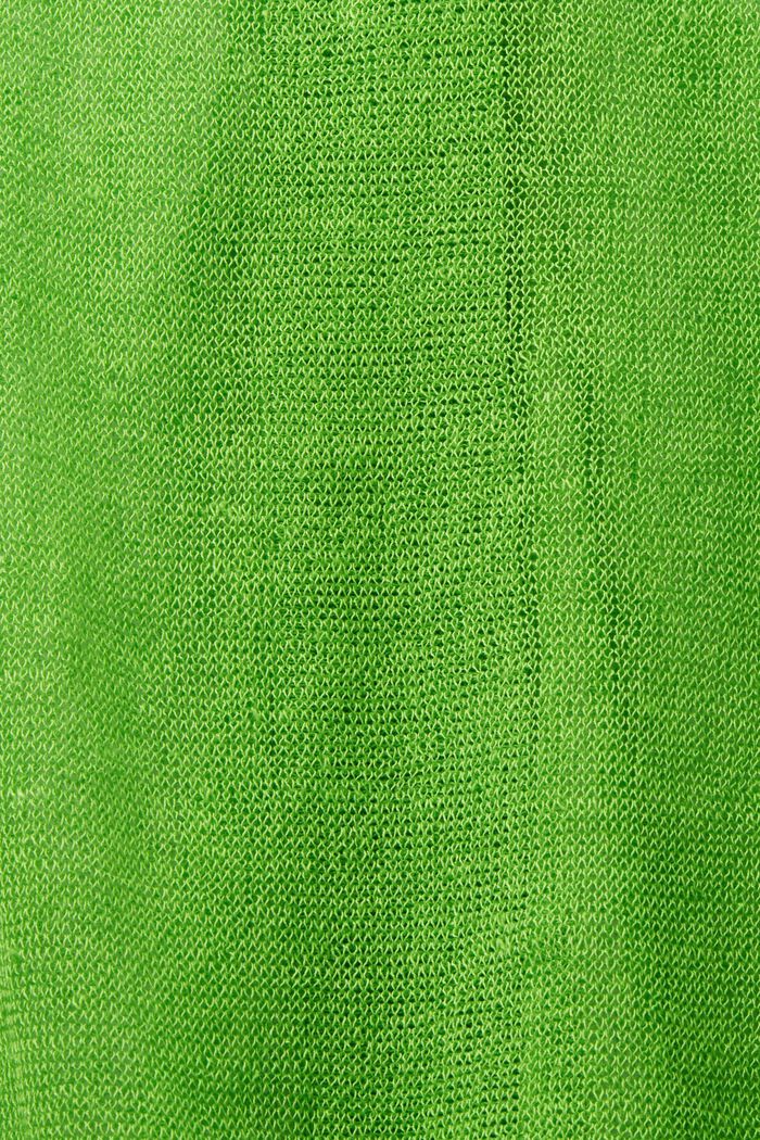 Cardigan transparent en maille, CITRUS GREEN, detail image number 5