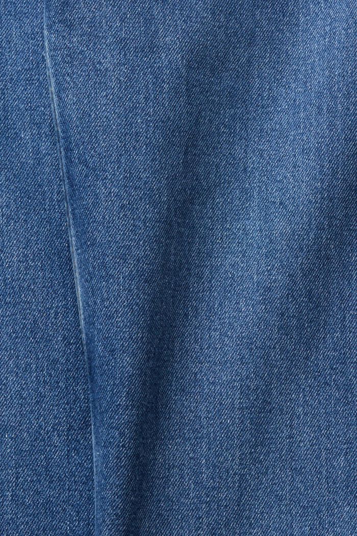 Straight leg jeans met hoge taille, BLUE MEDIUM WASHED, detail image number 6