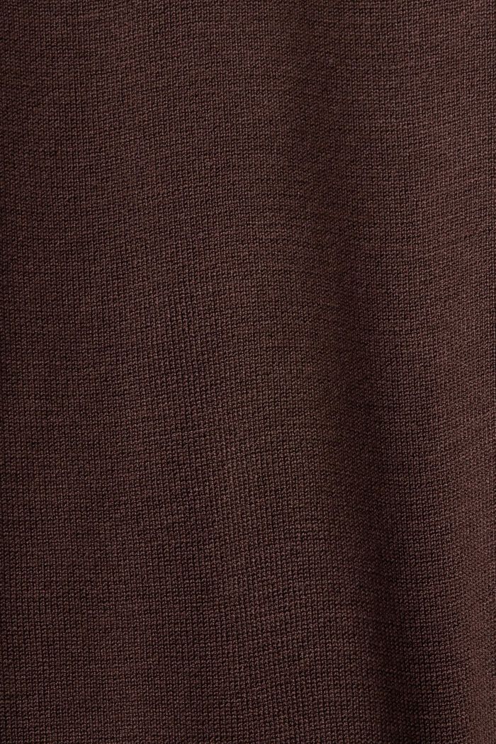 Pull-over à col droit, LENZING™ ECOVERO™, DARK BROWN, detail image number 5