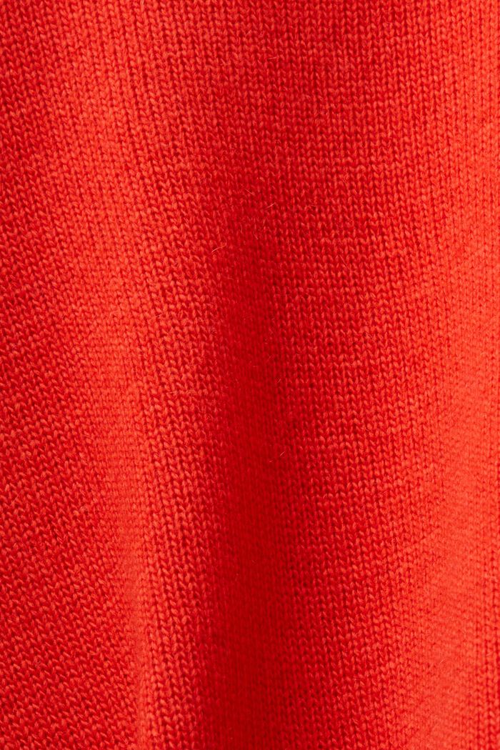 Gebreide trui met ronde hals, RED, detail image number 5