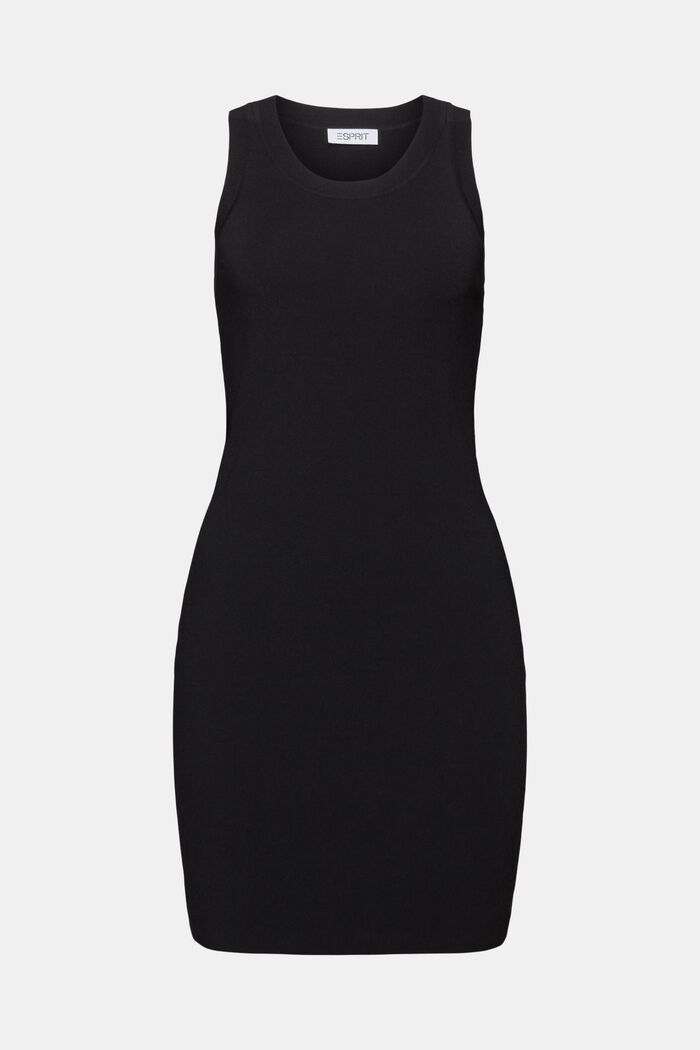 Hoogwaardig gebreide mini-jurk, BLACK, detail image number 7