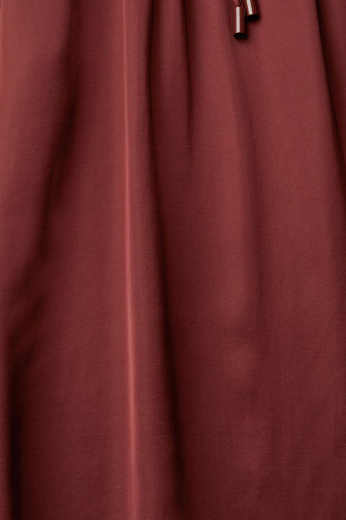 Satijnen blouse met gerimpelde kraag, LENZING™ ECOVERO™, BORDEAUX RED, detail image number 1