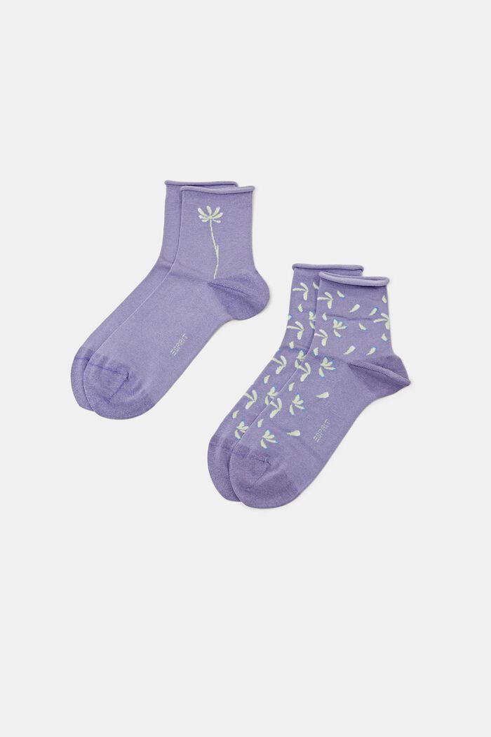 Set van 2 paar gebreide sokken met print, THIMBLE, detail image number 0