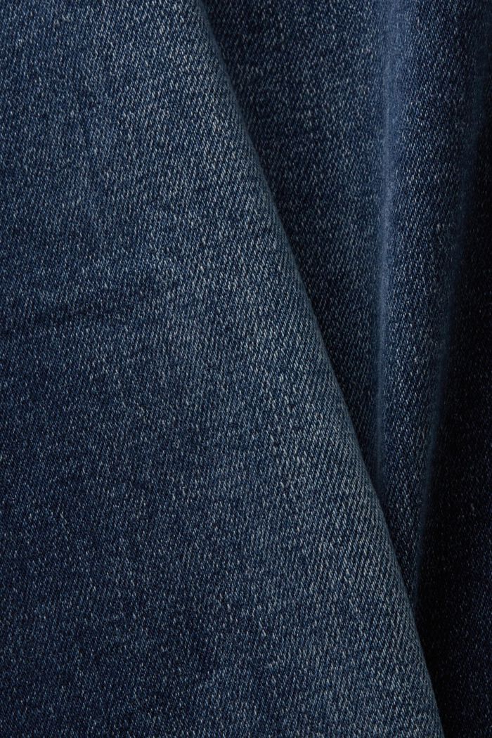 En matière recyclée : le jean droit à taille mi-haute, BLUE LIGHT WASHED, detail image number 4
